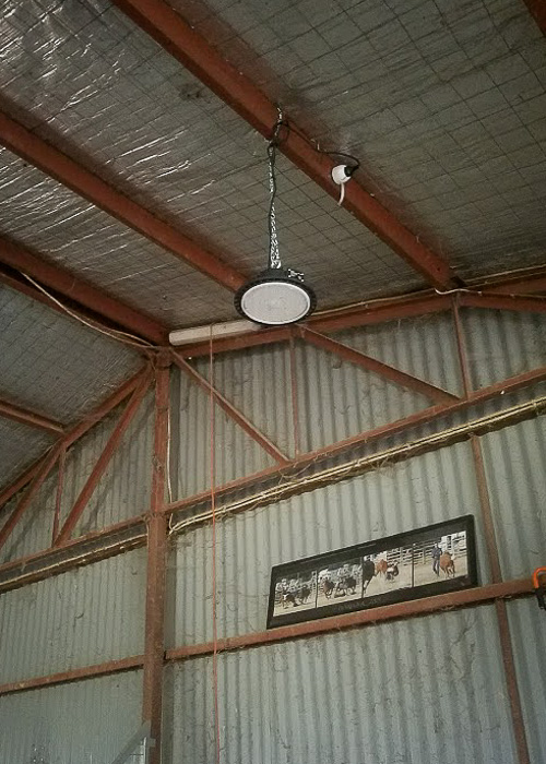 horse stable lighting installed by Melba Electrical Services