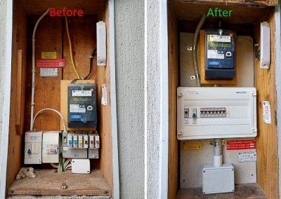 Fuse board-before & after installed by Melba Electrical Services